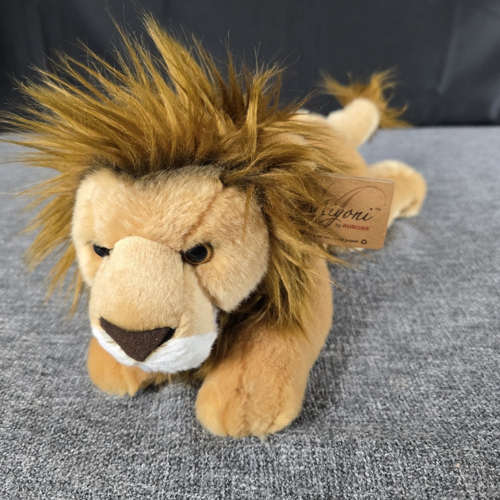 AURORA Miyoni Flopsie Brown Lion Plush Stuffed Animal Realistic 18 Inch 26172